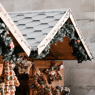 A chalet stall at a christmas market