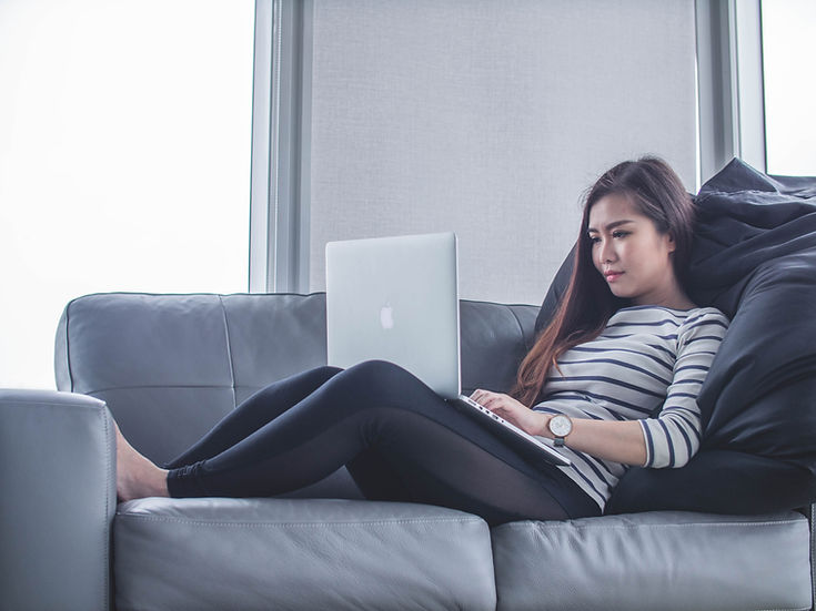woman with computer