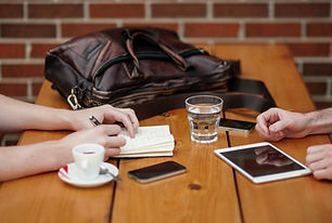 business meeting over coffee