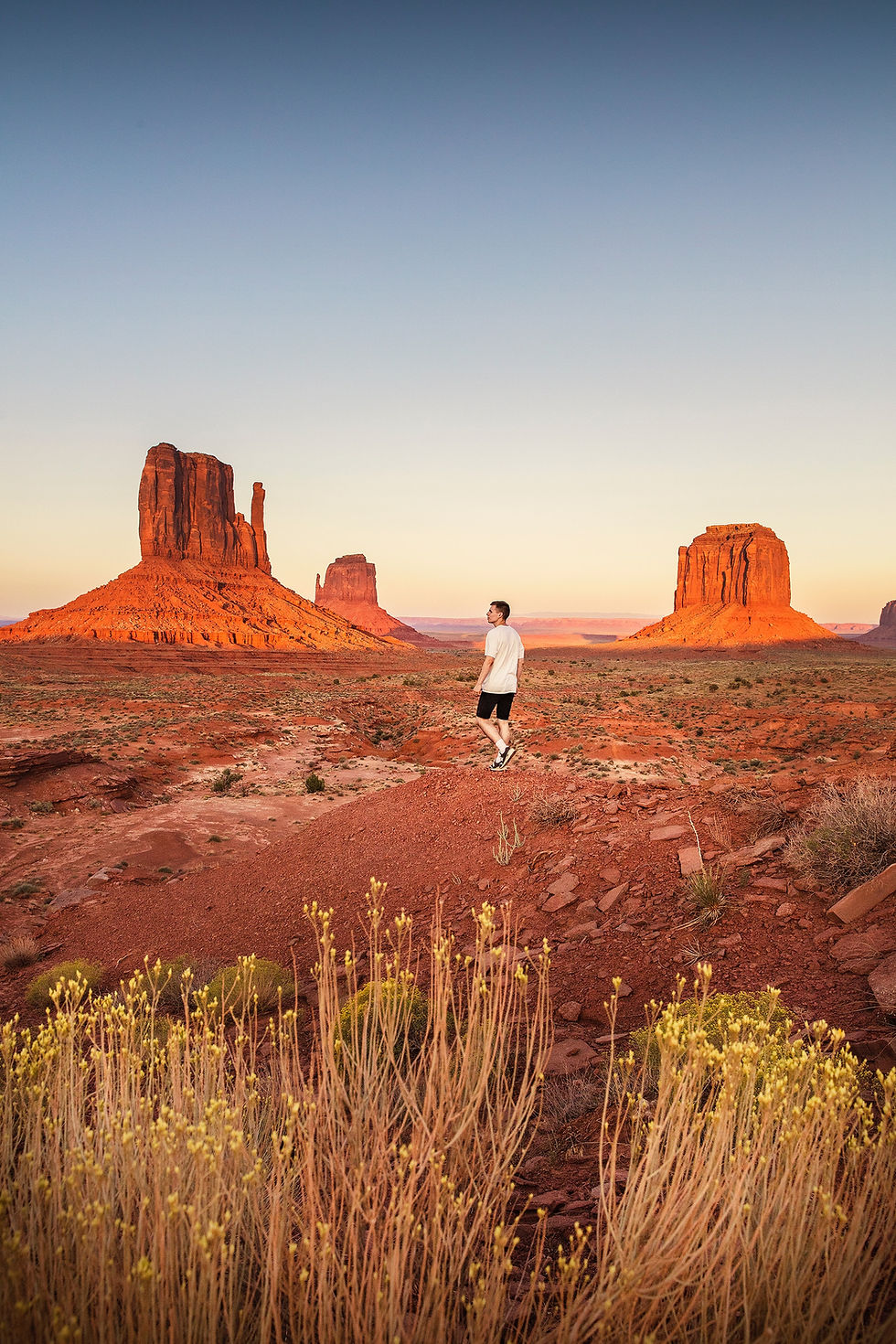 Monument Valley's West and East Mitten Buttes