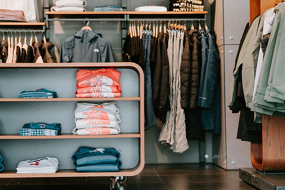 custom closet with hangers