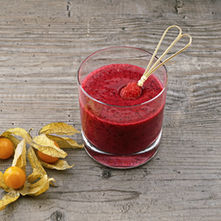 Smoothie med bringebær og rødbete!