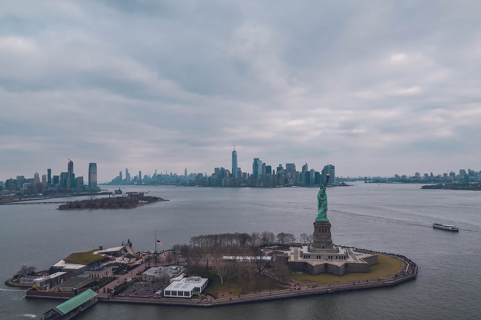 Manhattan and the Statue of Liberty