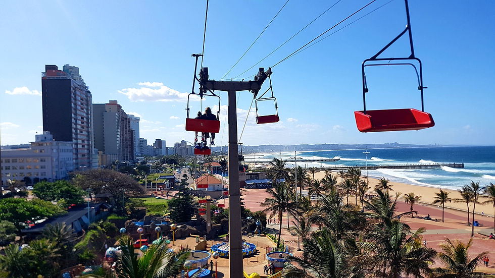 The beach in Durban, South Africa