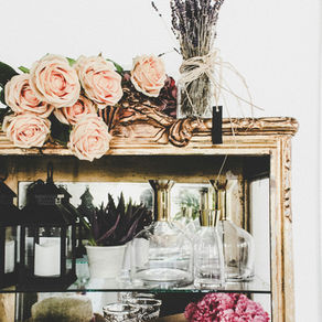 cabinet full of antiques and objet d'art