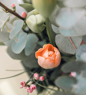 silk flower bunch in a bundle