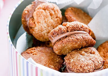 Cookies filled with CHOCOLATE