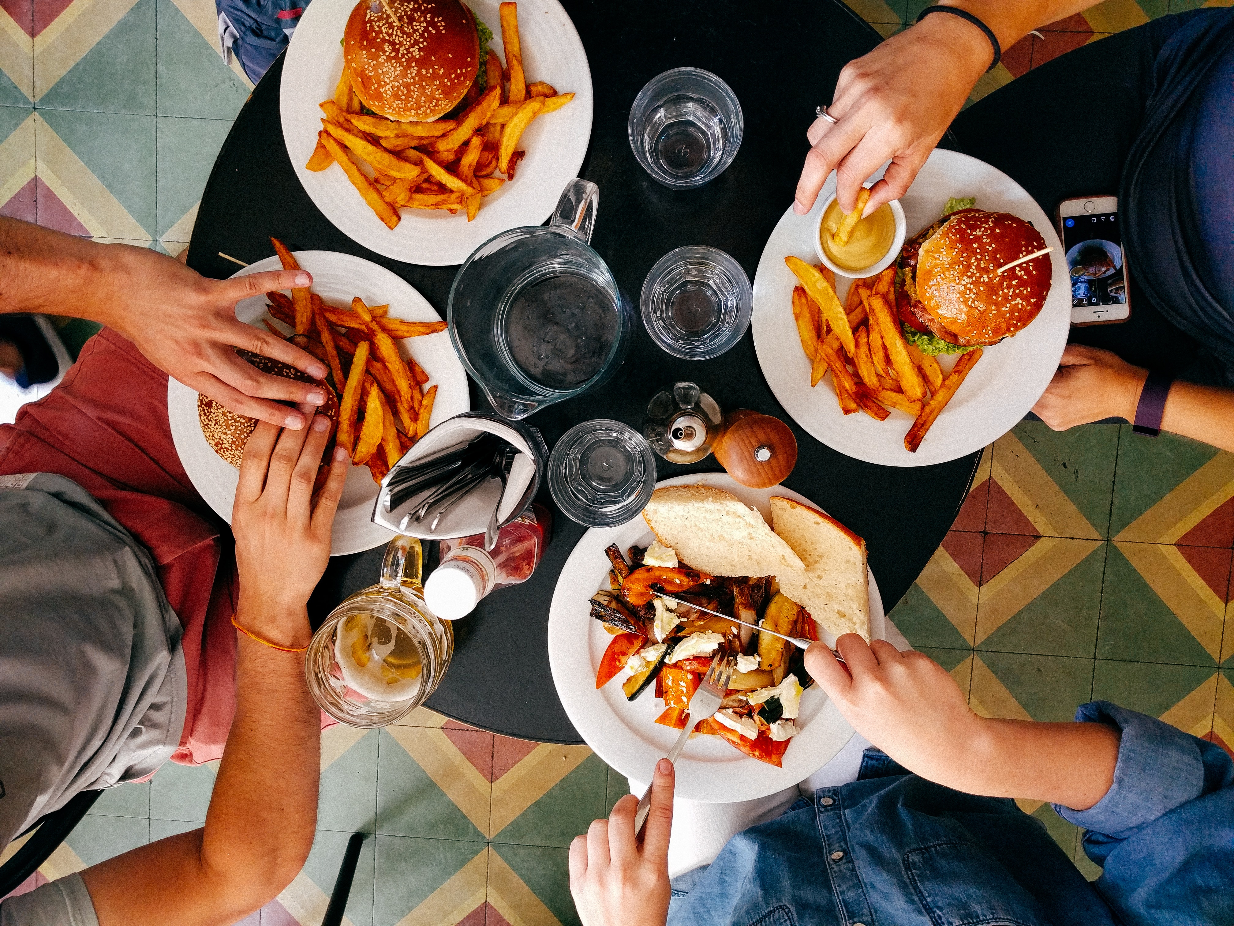 Arranged Food and Objects