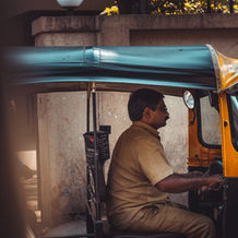 A tuk tuk, on the route of our Mumbai virtual 5km run