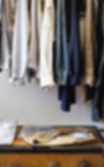 January in Asheville - clothes on hanger