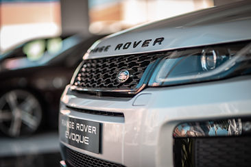 front of a Range Rover