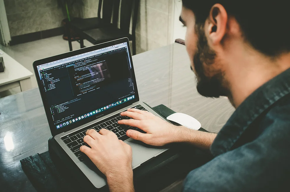 Man at a computer