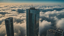 Tall sky scrapers representing "Going High" in negotiations 