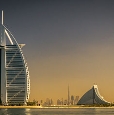 Jumeirah beach in Dubai, the start of our virtual Dubai 10km run