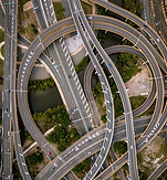 Crisscrossing roadways