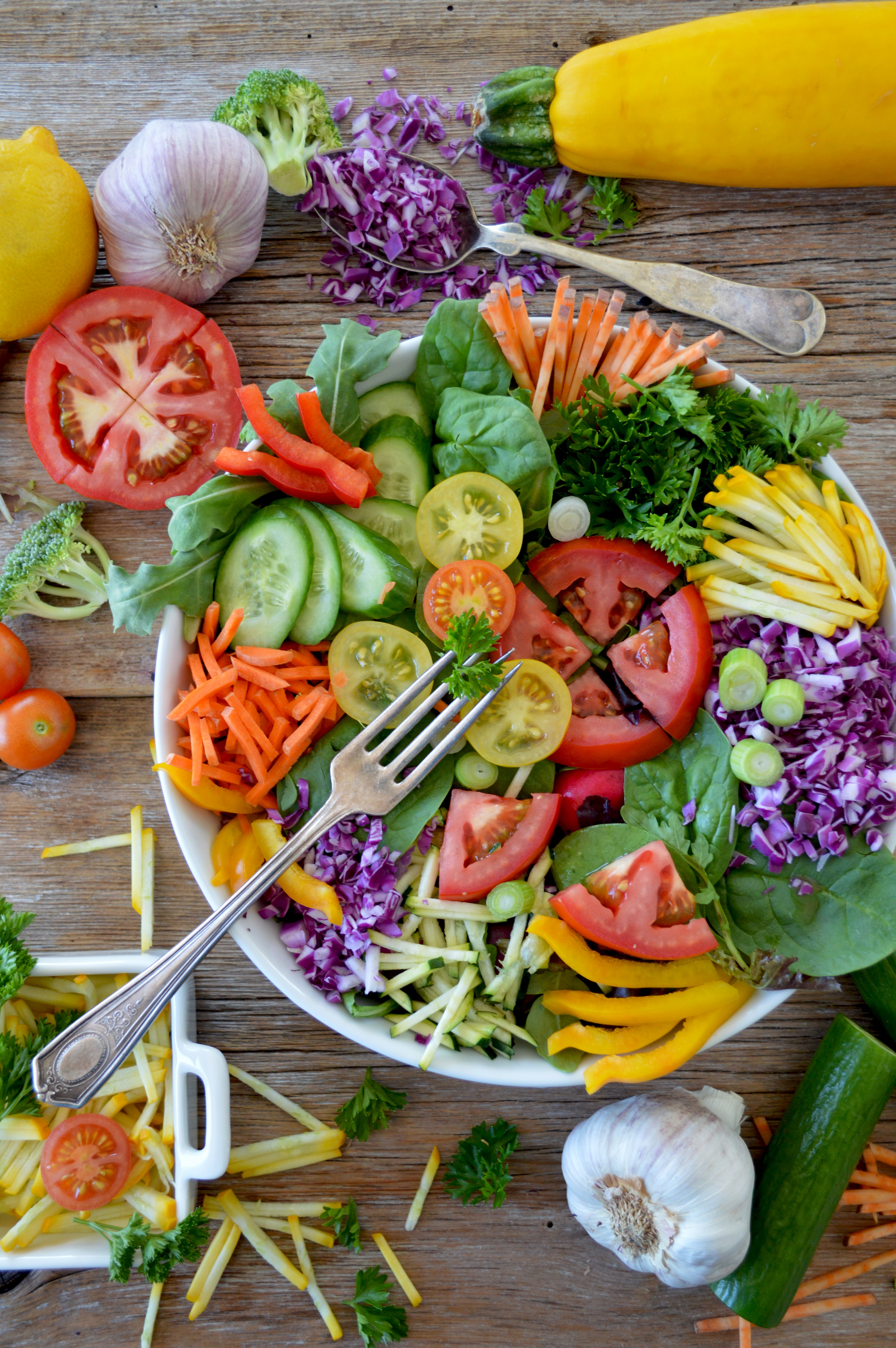 Arranged Food and Objects