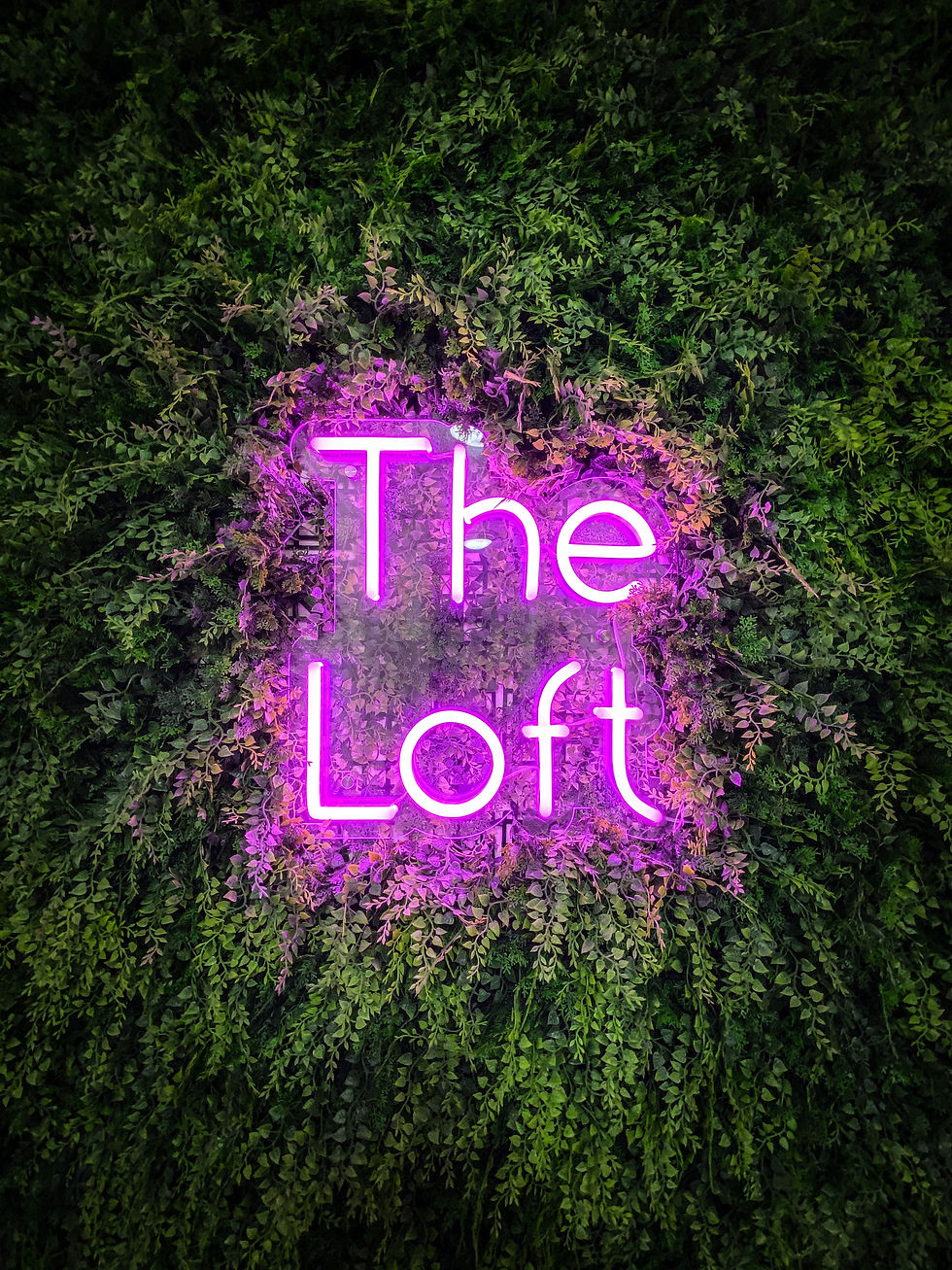 The loft pink neon sign for bars and pubs. Neon signs supplier for restaurants and coffee shops. Letter Boutique Ireland