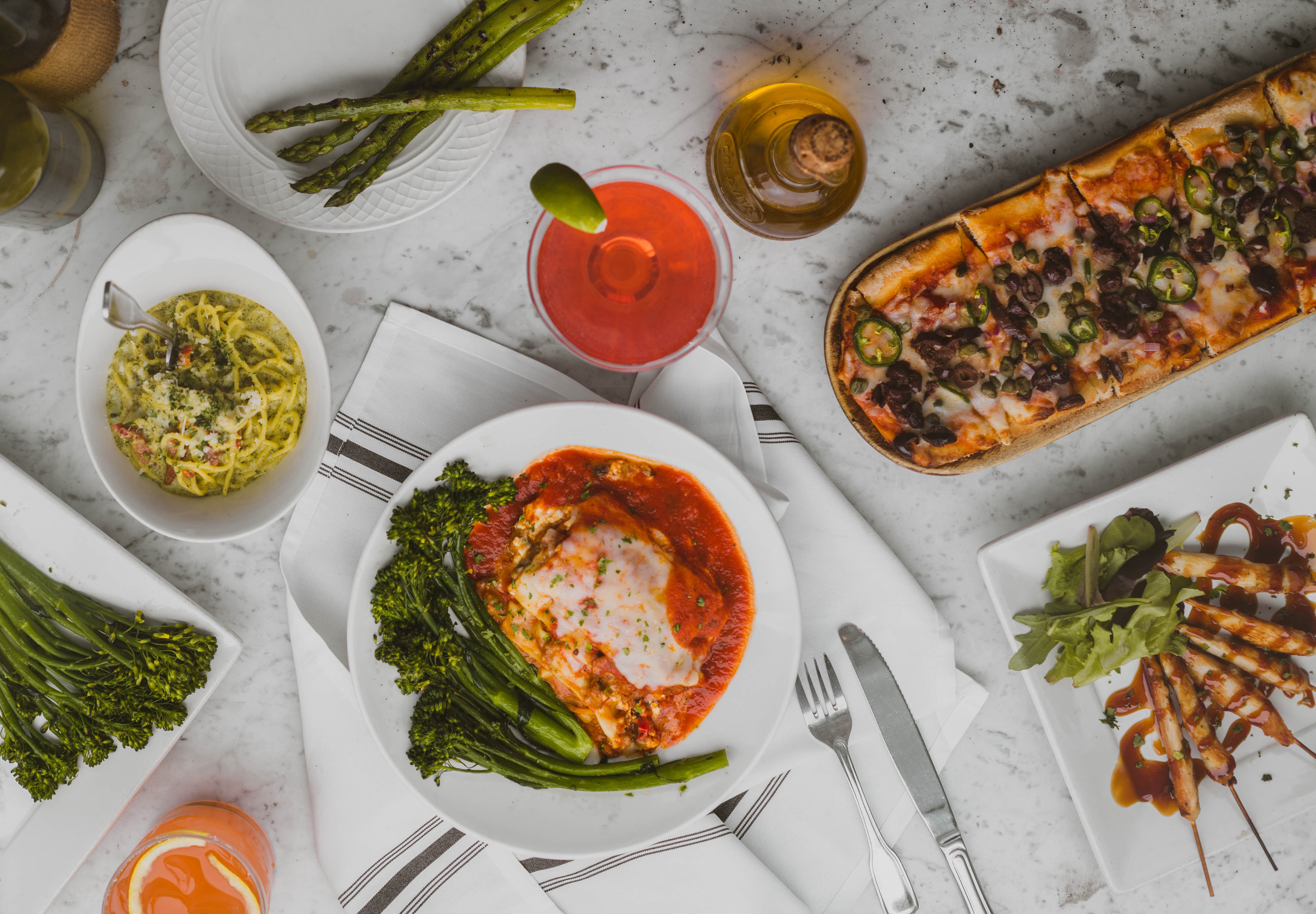 Arranged Food and Objects