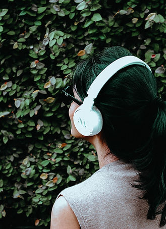 Young woman with headphones