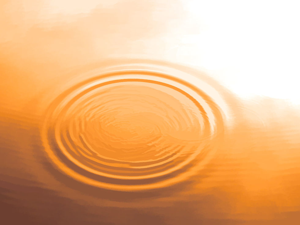 ripples on water with an orange tint impact