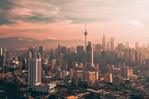 Kuala Lumpur skyline with the Petronas Towers at sunset