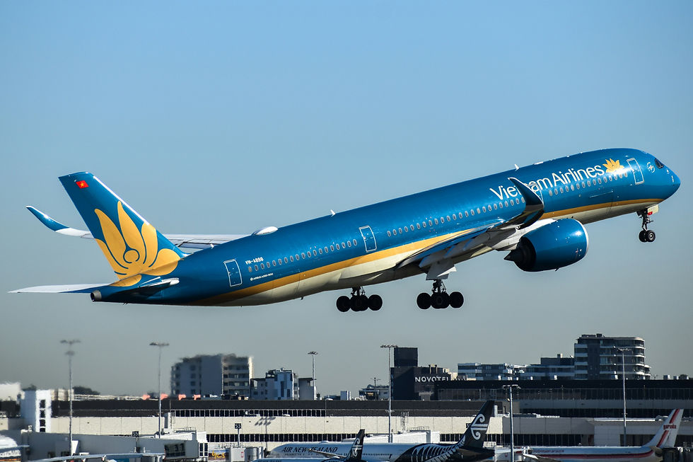 A Vietnam Airlines A350. Vietnam Airlines will lease 19 Boeing 737 MAX 8 aircraft.