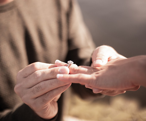 A Man Proposing to His Now Fiance