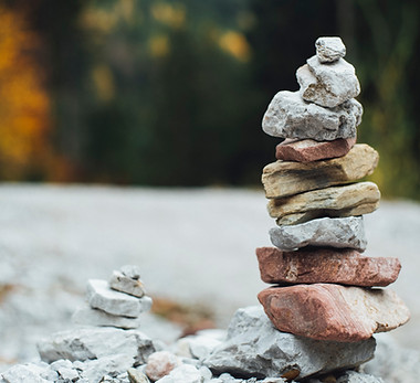 Rocks balanced on top of each other