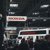 Photo of Honda signs at a trade show