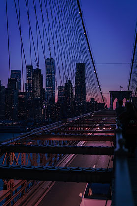 sunset over New York