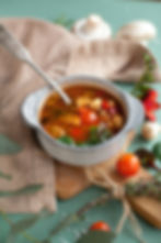 Italienisches Essen Minestrone 