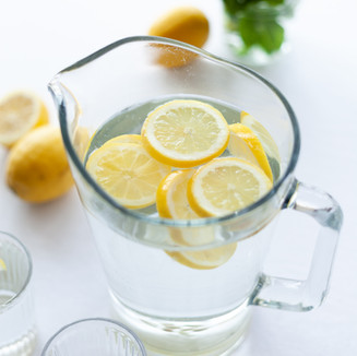 Glass Pitcher  of Lemon Water