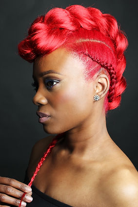 colored hair with braids
