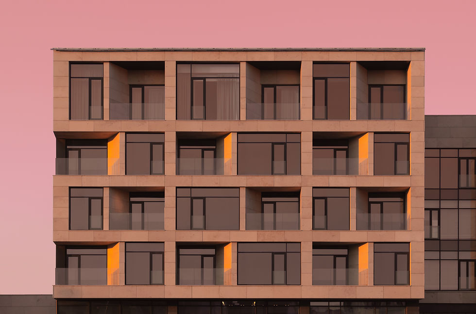 Modern apartment building