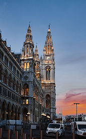 Vienna City Hall (Rathaus) from a unique perspective, offering a fresh view of this iconic landmark.