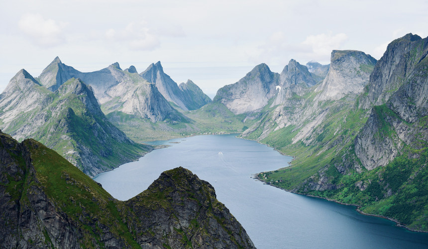Fjord in Lofoten, Norway