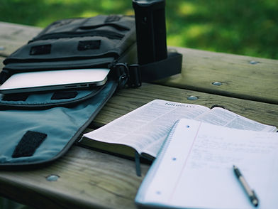 Bible opened to Philippians on table for Bible Study Fellowship