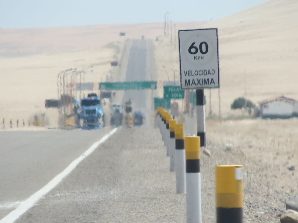 Mirage on a desert road
