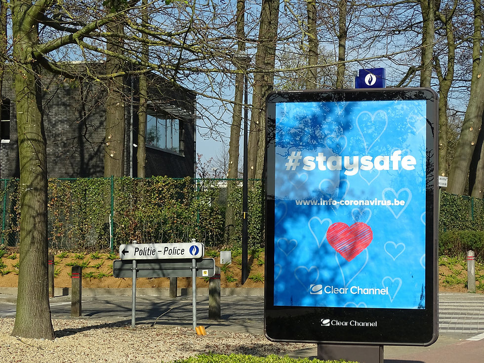 Plakat mit Gesundheitsauklärung aus Belgien