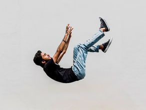 a man falling