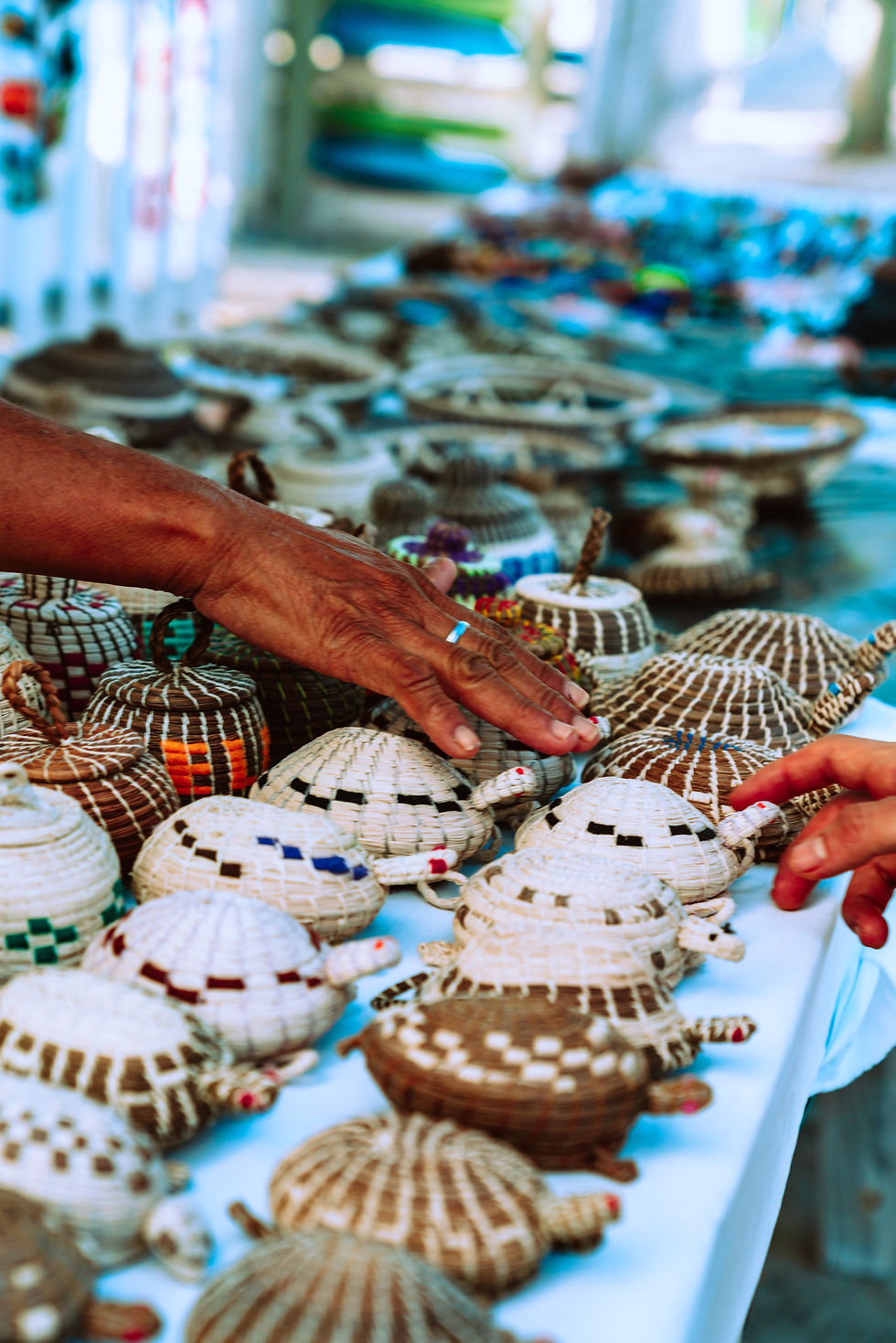 handmade items at a market