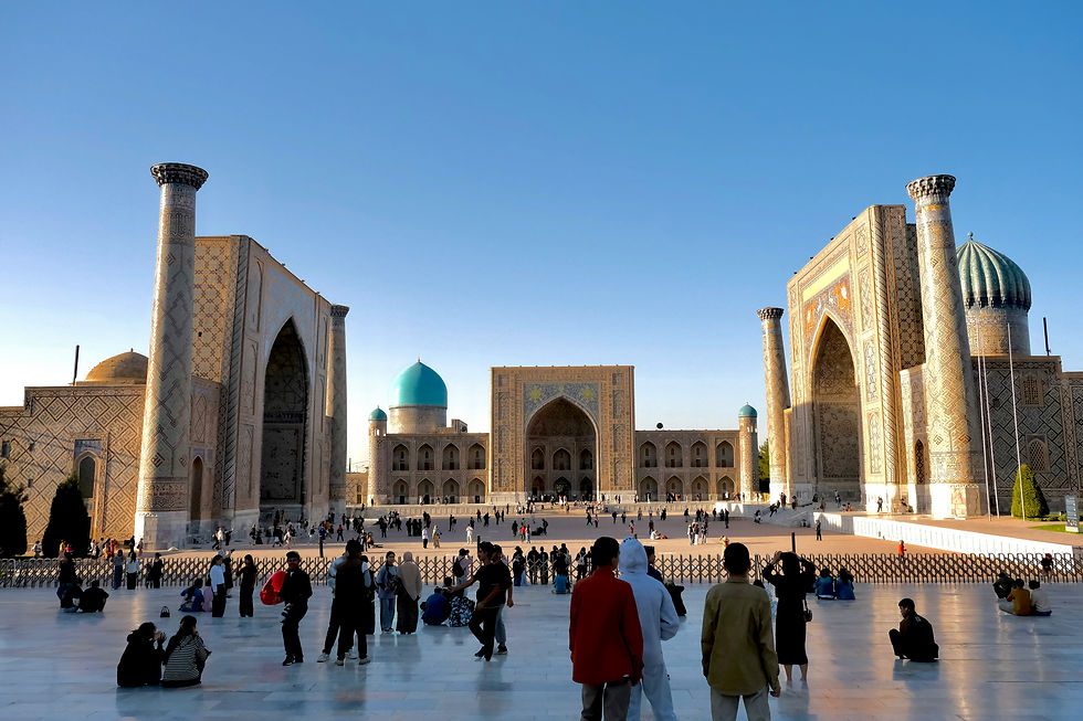Registan plein, het hart van Samarkan in Oezbekistan