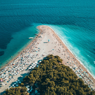 goldenhorn beach from a drones point of view
