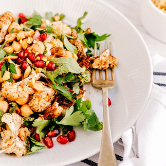healthy roasted cauliflower salad