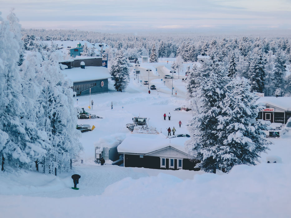 Lapland Finland snowy village winter landscape