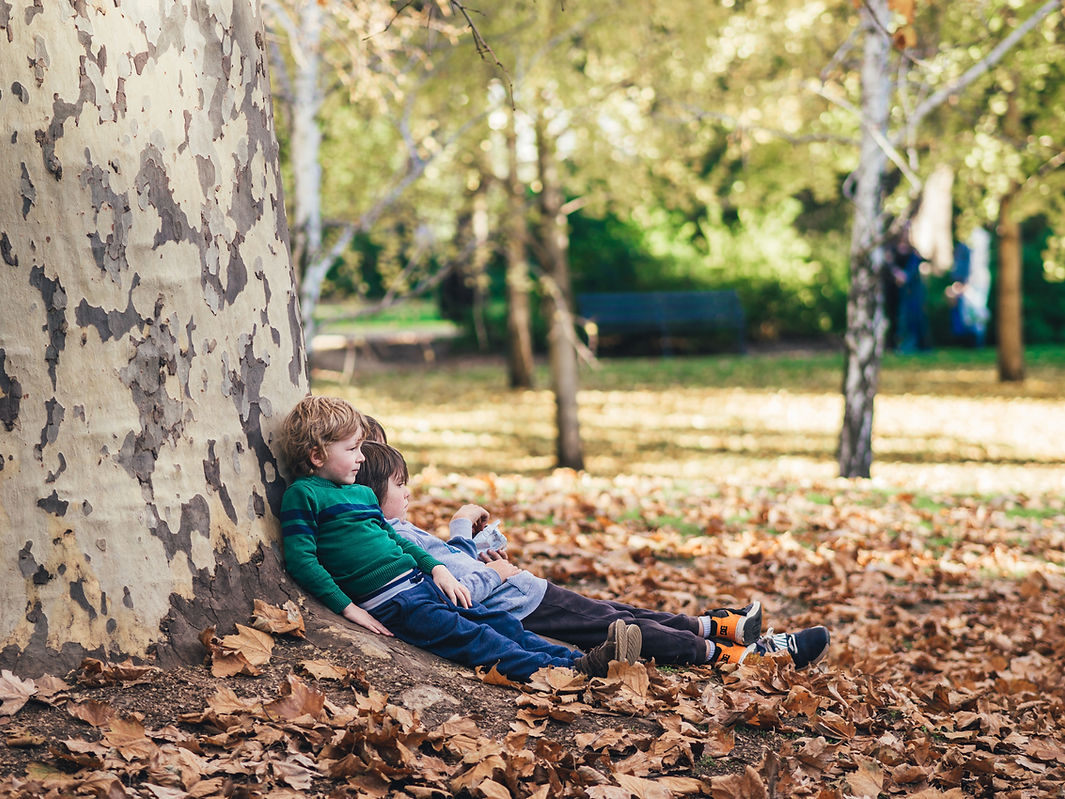 Dos niños sentados bajo un frondoso árbol, disfrutando del aire libre y explorando el mundo a su propio ritmo. En *Aprendiendo Bonito*, creemos que la naturaleza es el aula perfecta para el aprendizaje libre y autodirigido. Aquí, la curiosidad y el juego son los maestros. Una crianza respetuosa que permite a nuestros hijos descubrir, soñar y crecer en su propio tiempo. ¡Únete a nuestra comunidad y vive la magia de aprender bonito, de manera natural y en contacto con el mundo!