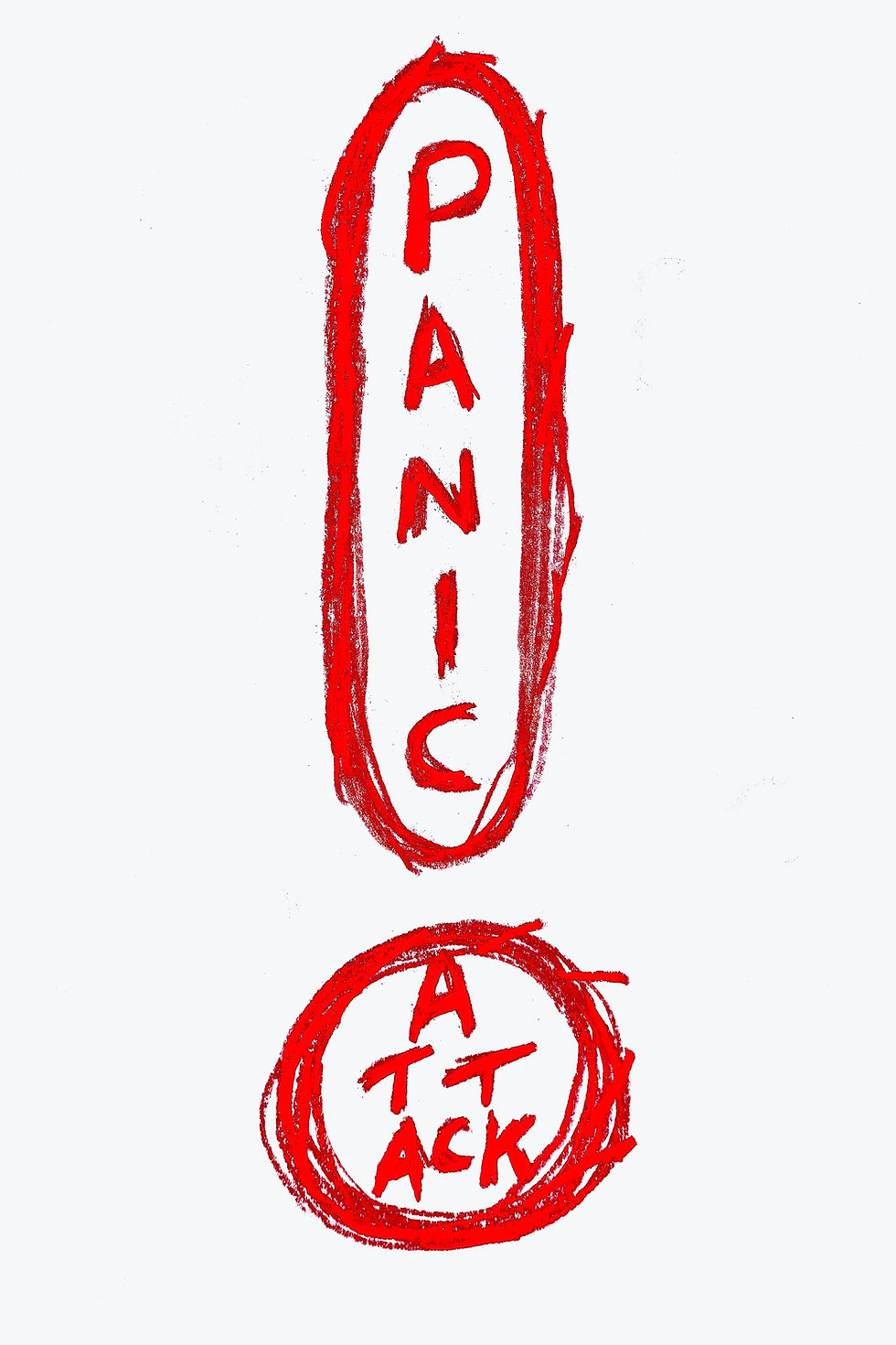 Exclamation mark with the words "panic Attack"