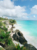 Image of a beach shore in the Riviera Maya by Anna Sullivan