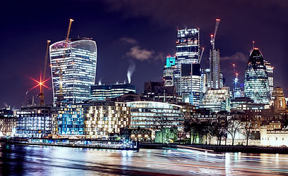 City of London skyline at night
