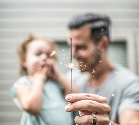 Father and child by Caleb Jones